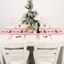Red  Snowman Long  Table Runner Cloth Non slip  Table Runner  Home Party Decor Small tree 2 