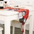 Red  Snowman Long  Table Runner Cloth Non slip  Table Runner  Home Party Decor Small tree 2 