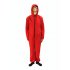 Red Zipper Jumpsuit Long Sleeves for Hallowmas Card house Adult L