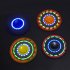 Reduce stress and look cool with this pack of 6 different color hand spinners that have built in LED lights