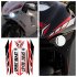 Reflective Cool 3D Motorcycle Sticker Fuel Oil Tank Waterproof Decal Universal for Yamaha etc  Red and white