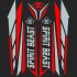 Reflective Cool 3D Motorcycle Sticker Fuel Oil Tank Waterproof Decal Universal for Yamaha etc  Red and white