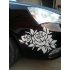 Reflective Flower Scratching Decals Car Stickers Full Body Car Styling Sticker for Cars Decoration black