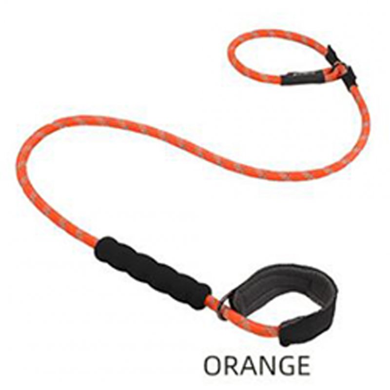 Reflective Nylon Dog Training Traction Rope Dog Walking Pet Dog Training Round Rope P Rope Orange