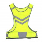 Reflective Safety Vest Luminous Mesh Waistcoat with Pocket for Night Running Cycling Sports Outdoor Clothes Yellow M