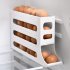 Refrigerator Egg Holder  Automatic Rolling Chicken Egg Organizer Holder  Storage Box  Roll Down Food Storage Holder  Space Saving Rolling Egg Dispenser  For Cab