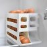 Refrigerator Egg Holder  Automatic Rolling Chicken Egg Organizer Holder  Storage Box  Roll Down Food Storage Holder  Space Saving Rolling Egg Dispenser  For Cab