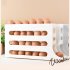 Refrigerator Egg Holder  Automatic Rolling Chicken Egg Organizer Holder  Storage Box  Roll Down Food Storage Holder  Space Saving Rolling Egg Dispenser  For Cab