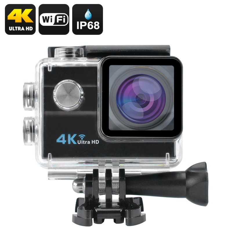 4K Wi-Fi Waterproof Sports Camera (Black)