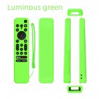 Remote Case Shockproof Silicone Cover With Lanyard Compatible For Sony RMF-TX800U/C/P/T/900U Voice Remote fluorescent green