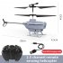 Remote Control Aircraft With Gyroscope 2 5 channel Obstacle Avoidance Helicopter Model Toys For Birtyday Gifts grey