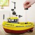 Remote Control Boat Kids 1 72 RC Boat With Built in Rechargeable Battery Controller Charger Dual Motor Toy Boat yellow