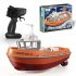 Remote Control Boat Kids 1 72 RC Boat With Built in Rechargeable Battery Controller Charger Dual Motor Toy Boat yellow