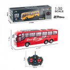 Remote Control Bus Toys With Light 4CH Simulation School Bus Tourist Sightseeing Bus Model