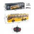 Remote Control Bus Toys With Light 4CH Simulation School Bus Tourist Sightseeing Bus Model For Boys Girls Birthday Gifts QH866 4 without battery