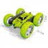 Remote Control Car 2 4ghz Electric Double Sided 360   Rolling Rotating Stunt RC Car with Headlights Blue