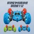 Remote Control Car 2 4ghz Electric Double Sided 360   Rolling Rotating Stunt RC Car with Headlights Blue