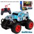 Remote Control Car 4CH Remote Control Off road Vehicle Model Toys Birthday Gifts For Boys Girls Aged 3  graffiti blue