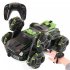 Remote Control Car Toy 6 wheel Spray Double sided Twisting Stunt Drift Car 4WD Gesture Sensing Rc Vehicle For Boys Girls Gifts Green B