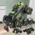 Remote Control Car Toy 6 wheel Spray Double sided Twisting Stunt Drift Car 4WD Gesture Sensing Rc Vehicle For Boys Girls Gifts Green B