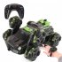 Remote Control Car Toy 6 wheel Spray Double sided Twisting Stunt Drift Car 4WD Gesture Sensing Rc Vehicle For Boys Girls Gifts Green B