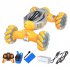 Remote Control Car with Light Spray 4WD 360 Degree Rotation Off Road Vehicle Drift Twist RC Car for Gifts A Yellow