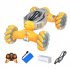 Remote Control Car with Light Spray 4WD 360 Degree Rotation Off Road Vehicle Drift Twist RC Car for Gifts A Yellow