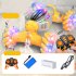 Remote Control Car with Light Spray 4WD 360 Degree Rotation Off Road Vehicle Drift Twist RC Car for Gifts A Yellow