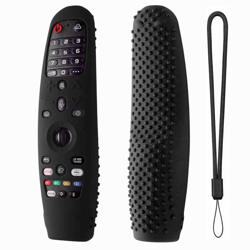 Remote Control Case Soft Silicone Protective Cover Compatible For LG Smart TV AN-MR650A600 20GA 19BA black
