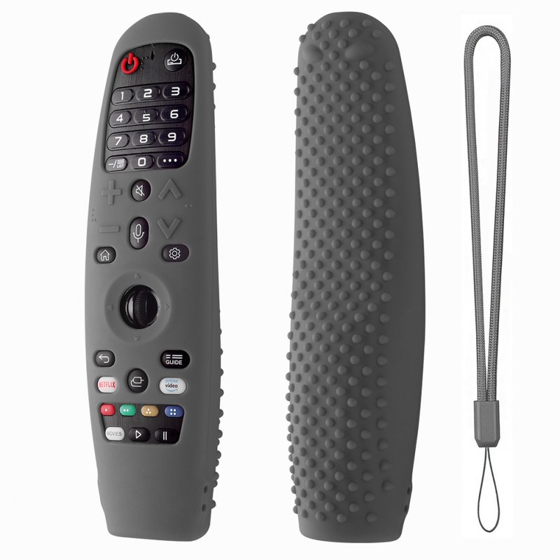 Remote Control Case Soft Silicone Protective Cover Compatible For LG Smart TV AN-MR650A600 20GA 19BA dark grey