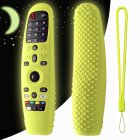 Remote Control Case Soft Silicone Protective Cover Compatible For LG Smart TV AN-MR650A600 20GA 19BA Luminous green