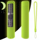 Remote Control Case Soft Shock-proof Scratch-proof Silicone Protective Cover Compatible For Xiaomi Xmpm-19 Remote Luminous green