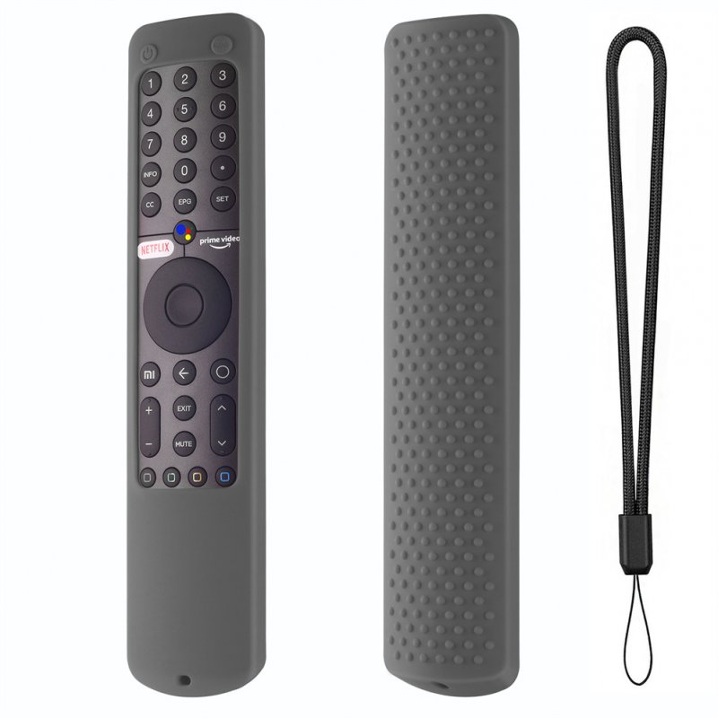 Remote Control Case Soft Shock-proof Scratch-proof Silicone Protective Cover Compatible For Xiaomi Xmpm-19 Remote dark gray