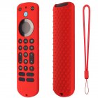 Remote Control Cover Compatible For Alexa Voice Remote Pro Tv Remote Controller Protective Case With Lanyard red