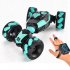 Remote Control Deformation Car with Light Gesture Induction Off road Twisting Car Cv8818 91ac Single Watch Cyan