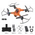 Remote Control Drone 4k Aerial Photography Dual Lens Four sided Obstacle Avoidance Folding Aircraft Orange 2 Batteries