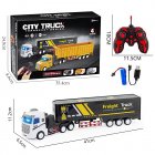 Remote Control Dump Truck With Light Flat Head Container Truck DIY Assembly Engineering Vehicle Model For Boys Girls Birthday Gifts g