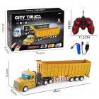 Remote Control Dump Truck With Light Flat Head Container Truck DIY Assembly Engineering Vehicle Model For Boys Girls Birthday Gifts I