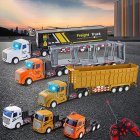Remote Control Dump Truck With Light Flat Head Container Truck DIY Assembly Engineering Vehicle Model For Boys Girls Birthday Gifts flat-head dump+assembly truck