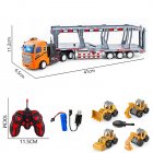 Remote Control Dump Truck With Light Flat Head Container Truck DIY Assembly Engineering Vehicle Model For Boys Girls Birthday Gifts a
