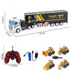Remote Control Dump Truck With Light Flat Head Container Truck DIY Assembly Engineering Vehicle Model For Boys Girls Birthday Gifts container+assembly truck