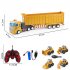 Remote Control Dump Truck With Light Flat Head Container Truck DIY Assembly Engineering Vehicle Model For Boys Girls Birthday Gifts flat head dump assembly truc