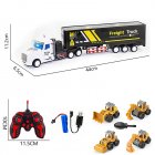 Remote Control Dump Truck With Light Flat Head Container Truck DIY Assembly Engineering Vehicle Model For Boys Girls Birthday Gifts c