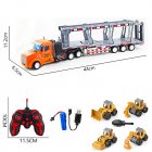 Remote Control Dump Truck With Light Flat Head Container Truck DIY Assembly Engineering Vehicle Model For Boys Girls Birthday Gifts e