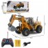 Remote Control Engineering Car With Lights Usb Rechargeable Excavator Bulldozer Children Model Car Toy bulldozer
