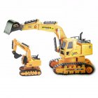 Remote Control Excavator Toy 10 channel Charging Simulation Engineering Vehicle with Music Light for Birthday Gifts