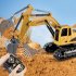 Remote Control Excavator Remote Control Engineering Vehicle Crawler Truck Model Toys For Boys Girls Birthday Xmas Gifts QH2801 1D A