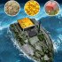 Remote Control Fishing Bait Boat Smart Fixed Speed Cruise 1 5kg 500m Dual Night Light Camouflage Green UK Plug