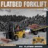 Remote Control Forklift With Carrier Slab RC Construction Engineering Vehicle Model With Music Light Spray For Boys Girls Birthday Gifts 8014D lithium battery c