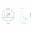 Remote Control LED Night Light 3 Lighting Colors 10 Brightness Level Dimmable Night Light Bathroom Clock Rechargeable And Plug in Multi functional Bedside Lamp 